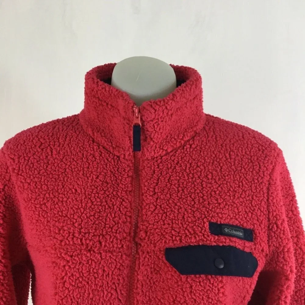 Columbia Jacket Full Zip Chest Pocket Fuzzy